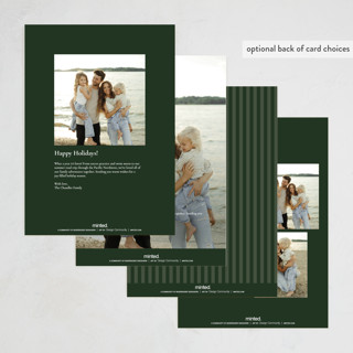 This is a pine holiday photo cards with standard by Amy Kross called book plate printing on recycled smooth signature in grand