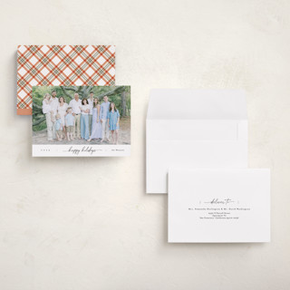 This is a winter holiday photo cards with standard by Christy Hy Lee called together printing on recycled smooth signature in grand