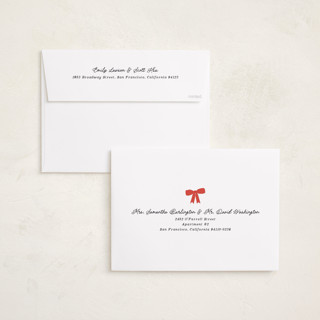This is a cherry holiday photo cards with standard by Pati Cascino called robin printing on signature in grand