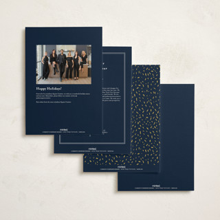 This is a midnight holiday photo cards with standard by frau brandt called midnight tree printing on signature in grand