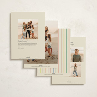 This is a cream holiday photo cards with standard by Ellen Schlegelmilch called slope printing on signature in grand