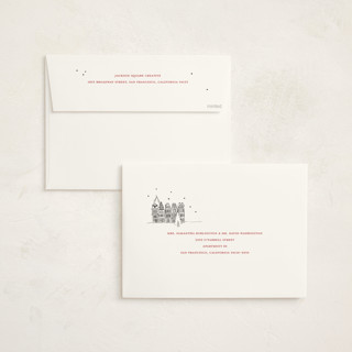 This is a ink holiday photo cards with standard by Caroline Harberd called find us buildings printing on signature in grand