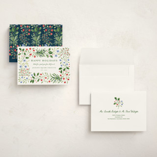 This is a juniper holiday photo cards with standard by Sarah Knight called sophia printing on signature in grand