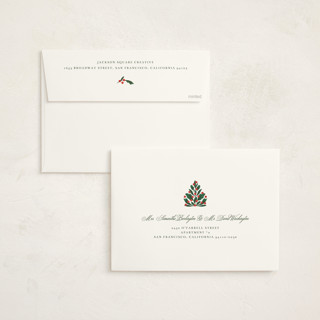 This is a latte holiday photo cards with standard by Jen Owens called oh tree printing on signature in grand