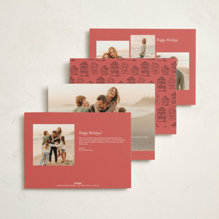 This is a festive holiday photo cards with standard by Erin German called winter scene printing on signature in grand