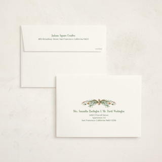 This is a frost holiday photo cards with standard by Paper Sun Studio called pine border printing on signature in grand