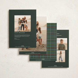 This is a garland holiday photo cards with standard by Pixel and Hank called wonderful year printing on signature in grand