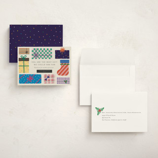 This is a festive holiday photo cards with standard by lulu and isabelle called the best gift printing on signature in grand