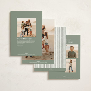 This is a pine holiday photo cards with standard by Jenna Holcomb called forest animals printing on signature in grand