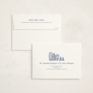 This is a powder holiday photo cards with standard by Jenna Holcomb called aspen printing on signature in grand