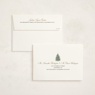 This is a winter mint holiday photo cards with standard by Cass Loh called candlelit christmas printing on signature in grand