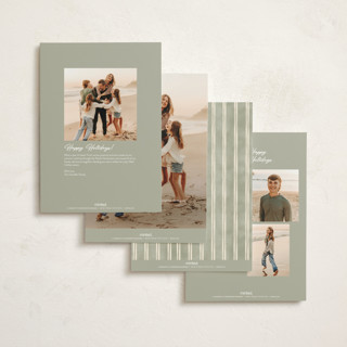 This is a winter rose holiday photo cards with standard by Creo Study called preppy gratitude printing on signature in grand