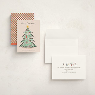 This is a eggshell holiday photo cards with standard by chocomocacino called jordgubbstårta printing on signature in grand