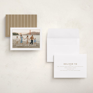 This is a cloud holiday photo cards with standard by Wildfield Paper Co called skyline printing on recycled smooth signature in grand