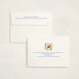 This is a goose egg holiday photo cards with standard by Sarah Knight called 12 days of christmas stamps printing on signature in grand