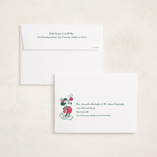 This is a fir holiday photo cards with standard by Jenna Holcomb called disney's retro mickey printing on signature in grand