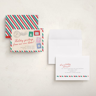 This is a ornament holiday photo cards with standard by Pixel and Hank called new holiday home printing on signature in grand