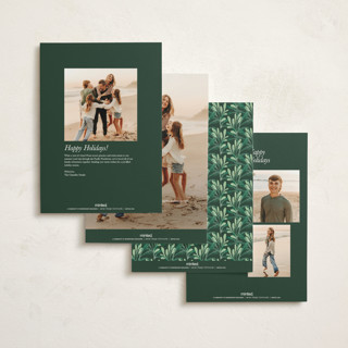 This is a forest holiday photo cards with standard by Vivian Yiwing called woodland wreath printing on signature in grand