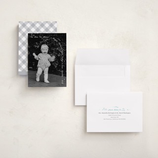 This is a frost holiday photo cards with standard by letterfix called merry bunch printing on recycled smooth signature in grand