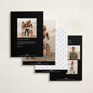 This is a snowcap holiday photo cards with standard by Pixel and Hank called three blessings printing on recycled smooth signature in grand