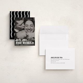 This is a snow holiday photo cards with standard by Emily Sabol Goss called cheery printing on recycled smooth signature in grand