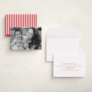 This is a snow holiday photo cards with standard by Kristie Kern called brightest blessings printing on signature in grand