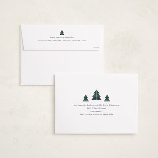 This is a evergreen holiday photo cards with standard by Cindy Reynolds called navy baby printing on recycled smooth signature in grand