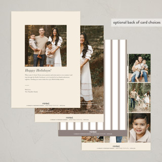 This is a vanilla holiday photo cards with standard by Baumbirdy called bells and bows printing on signature in grand