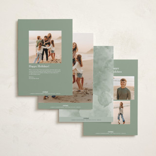 This is a juniper holiday photo cards with standard by Emily Betts called painted peace printing on recycled smooth signature in grand