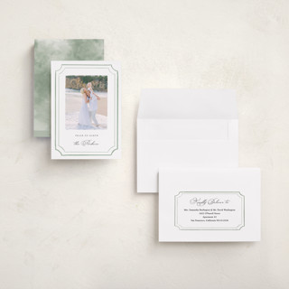 This is a juniper holiday photo cards with standard by Emily Betts called painted peace printing on recycled smooth signature in grand