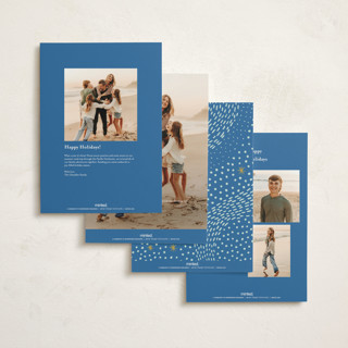 This is a indigo holiday photo cards with standard by Eve Schultz called winter pastoral printing on signature in grand