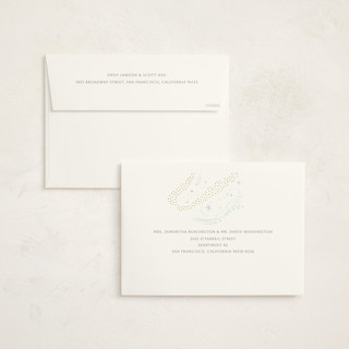 This is a indigo holiday photo cards with standard by Eve Schultz called winter pastoral printing on signature in grand