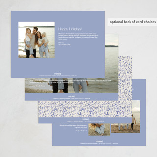 This is a winter sky holiday photo cards with standard by Lucrecia Caporale called painterly ceramic border printing on signature in grand