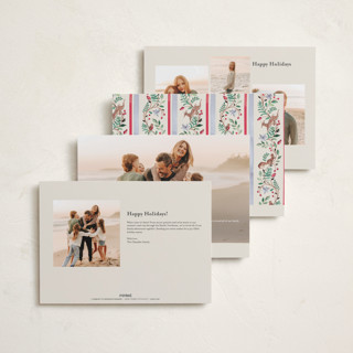 This is a cranberry holiday photo cards with standard by Sarah Knight called highlands printing on recycled smooth signature in grand