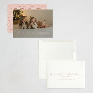 This is a gumdrop holiday photo cards with standard by Heather Schertzer called this is christmas printing on recycled smooth signature in grand