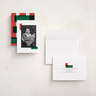 This is a elf holiday photo cards with standard by Jelena Vuletic called borderly printing on signature in grand