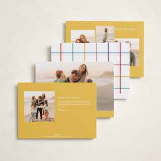 This is a sunset holiday photo cards with standard by Ana Sharpe called bright wishes printing on recycled smooth signature in grand