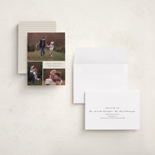 This is a cookie dough holiday photo cards with standard by Brianne Larsen called modern simple printing on recycled smooth signature in grand