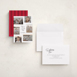 This is a snowflake holiday photo cards with standard by Lisa McLean called merrymakers printing on signature in grand