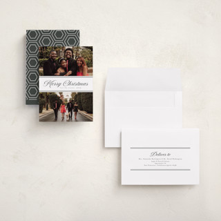 This is a cloud holiday photo cards with standard by Nicole Walsh called two photo split printing on signature in grand