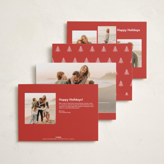 This is a marshmallow holiday photo cards with standard by Mary Kay Garttmeier called merry little moments printing on signature in grand