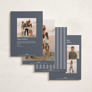 This is a night sky holiday photo cards with standard by Ekko Studio called elegant emblem printing on signature in grand