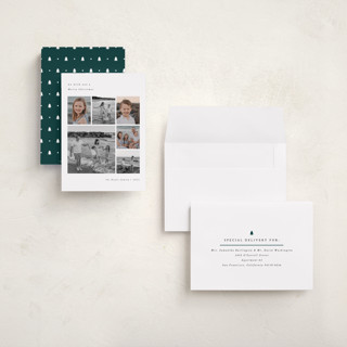 This is a snow holiday photo cards with standard by Emily Sabol Goss called editorial printing on recycled smooth signature in grand