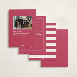 This is a sugar plum holiday photo cards with standard by Louise Kay called always grateful printing on signature in grand