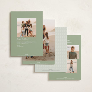 This is a cypress holiday photo cards with standard by Hannah Williams called festive woodland forest printing on recycled smooth signature in grand