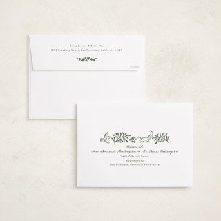 This is a pine holiday photo cards with standard by Leia Matt called woodland papercut printing on signature in grand