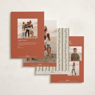 This is a persimmon holiday photo cards with standard by Chris Griffith called holiday frame printing on recycled smooth signature in grand