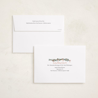 This is a snowberry holiday photo cards with standard by Angel Walker called merriest botanicals printing on signature in grand