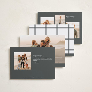 This is a snow holiday photo cards with standard by Megan Davis called eternally merry printing on recycled smooth signature in grand