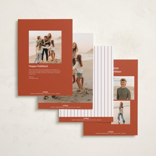 This is a santa holiday photo cards with standard by Sumak Studio called happy nine printing on recycled smooth signature in grand